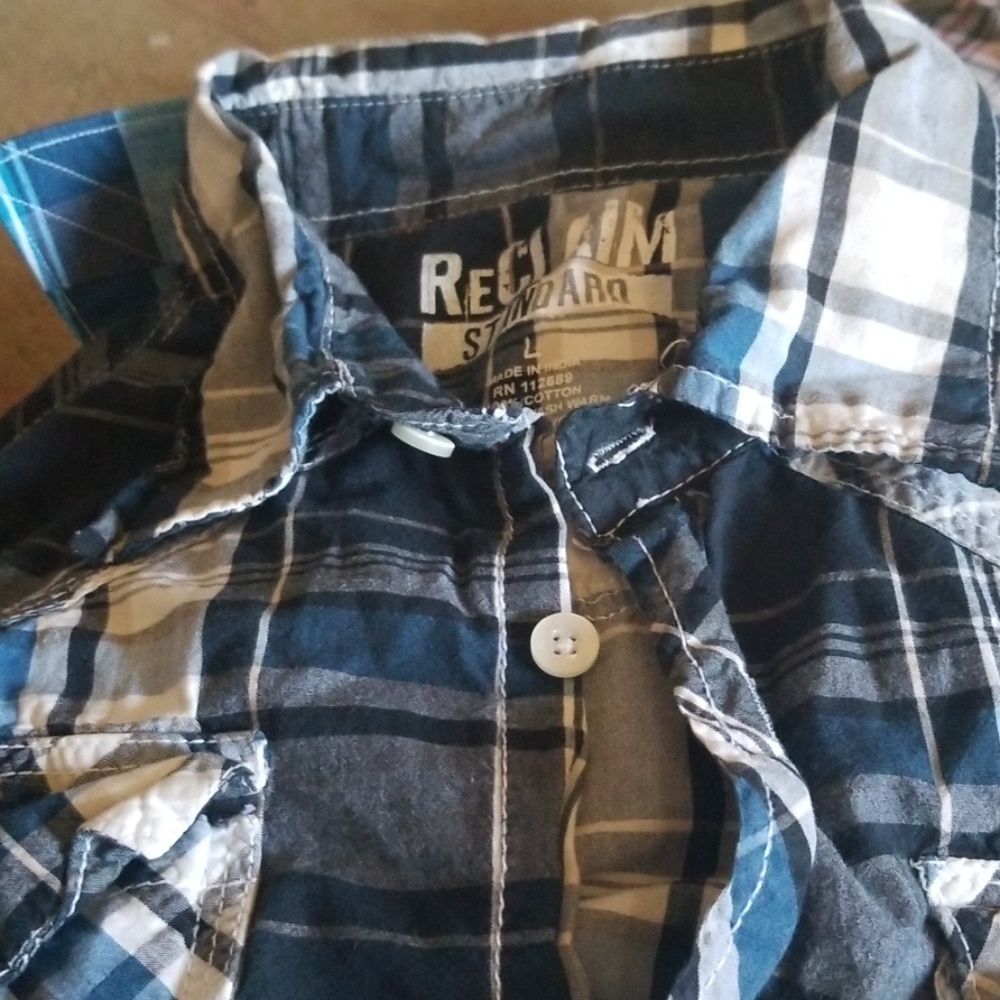 Mens long sleeve plaid button up